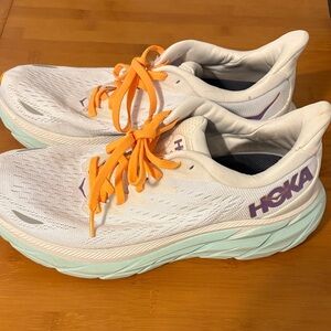 Hoka Women's White and Mint Athletic Shoes